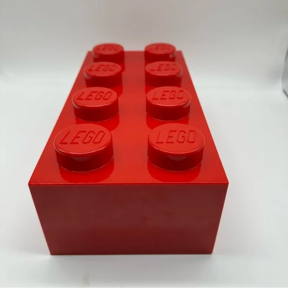 Lego Brick Large Red Storage Box w/ Drawer 12.5" x 6" x 4.75 " Tall - Picture 6 of 11